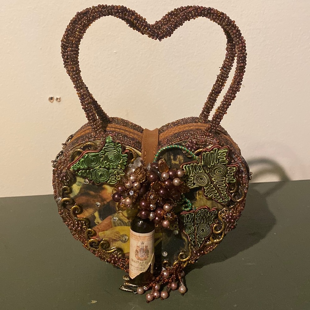 COPY - Adorable Mary Frances beaded grape bag